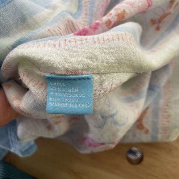 J McLaughlin Dress Poncho Linen Viscose V-Neck Cover Up Womens M/L - Picture 4 of 7